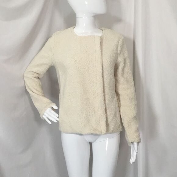 Banana Republic Ivory Faux Sherpa Jacket (H12) - Picture 1 of 5